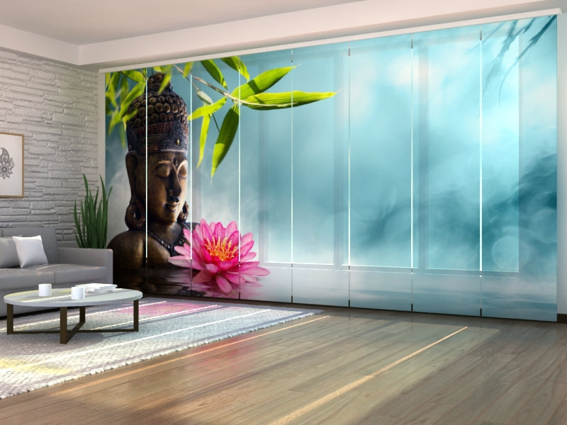 Sliding Panel Curtain Buddha in Meditation