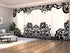 Sliding Panel Curtain Elegant Black Lace