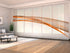 Sliding Panel Curtain Elegant Orange Abstract Line