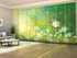 Sliding Panel Curtain White Dandelions in Green Grass