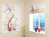 Roman Blind Brown and Orange Abstract Flowers