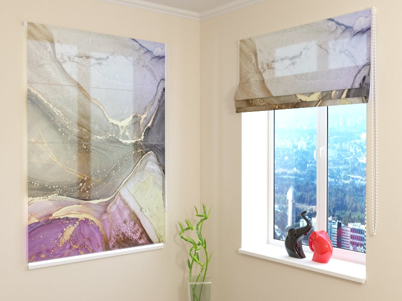 Roman Blind Colorful Marble