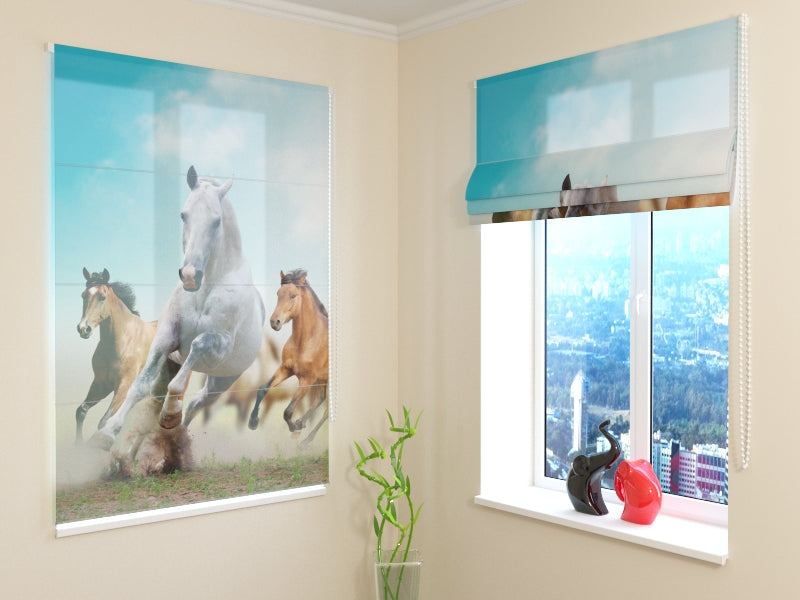 Roman Blind Horses