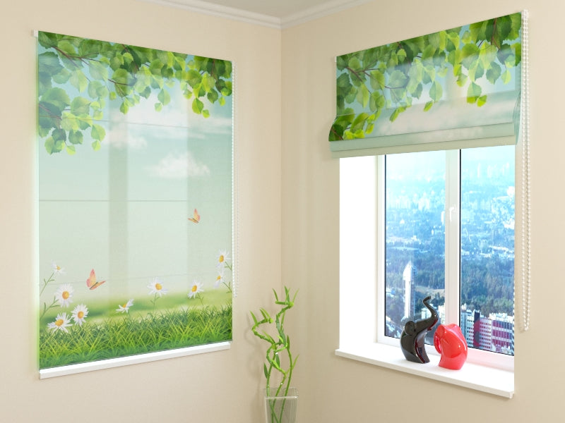 Paysage d'été aveugle romain