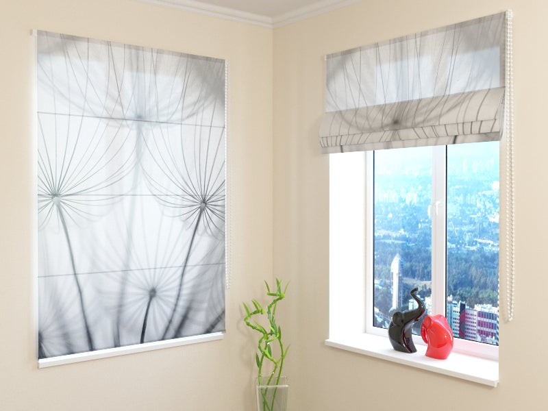 Roman Blind Gray Dandelion
