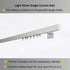Silver Single Curtain Rail: Custom Sizes, Premium Wall-Mount Heavy-Duty Rail for Curtains, Blinds, and Sheers