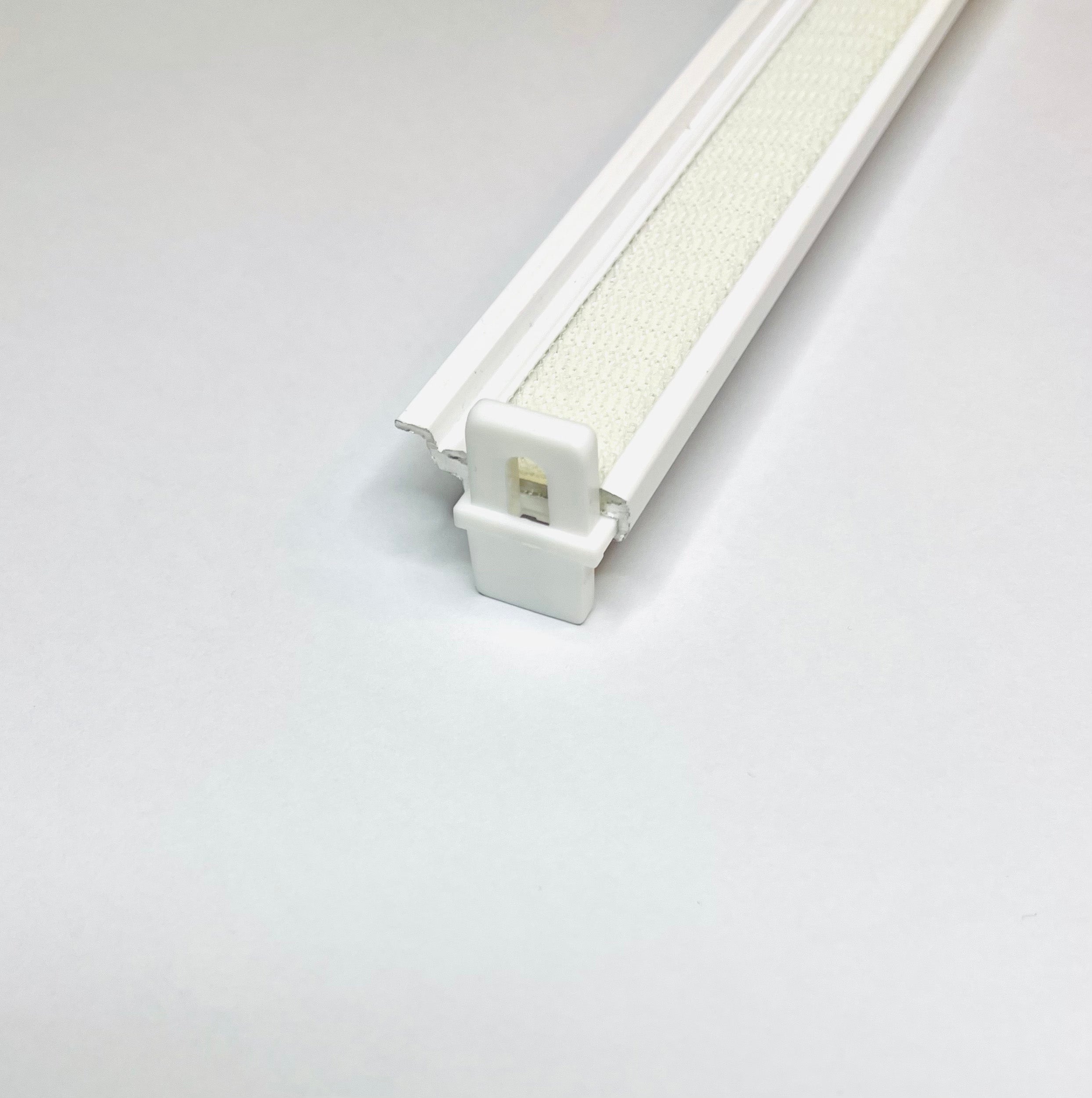 T-shape side cap for Panel Holder, white plastic side cap with screw, 1 pc, accessorise for Panel Holder / Panel Track (Copy)