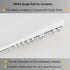 Single White Curtain Rail: Custom Sizes, Decorative Single Rail for Blinds, Curtains, and Sheers, Premium Ceiling-Mount Track