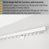 White Single Curtain Rail: Custom Sizes, Decorative Single Rail for Curtains, Sheers, and Blinds, Wall-Mount Single Track