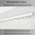 White Single Curtain Rail: Custom Sizes, Decorative Single Rail for Curtains, Sheers, and Blinds, Wall-Mount Single Track