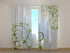 Photo Curtain Abstract Green Floral