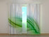 Photo Curtain Abstract Green Leaf