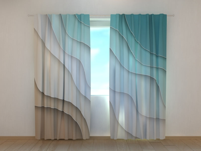 Photo Curtain Abstract Sea and Beach