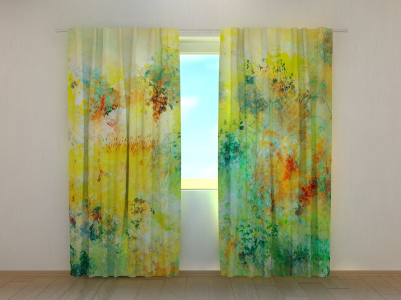 Photo Curtain Abstraction of Colorful Shades