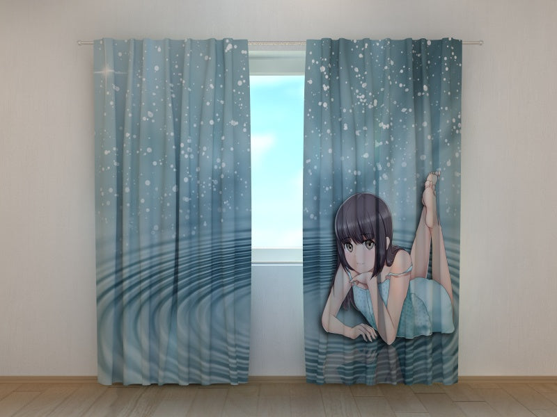 Photo Curtain Anime Girl