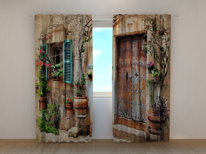 Photo Curtain Antique Door