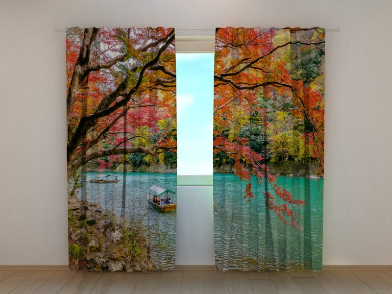 Photo Curtain Autumn Forest in Kyoto