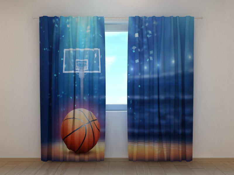 Photo Curtain Basketball Arena and Ball