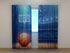 Photo Curtain Basketball Arena and Ball