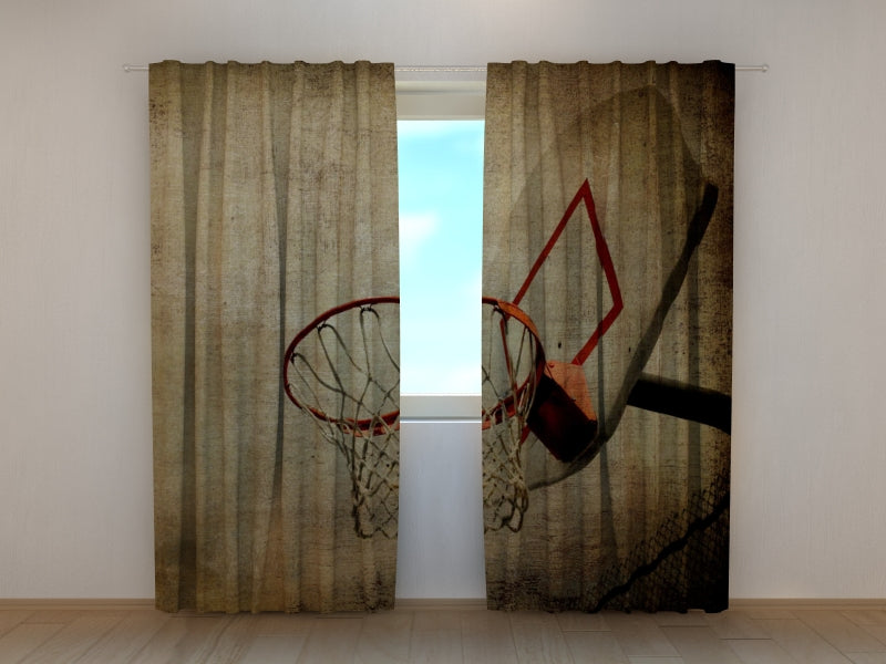 Photo Curtain Basketball Basket