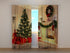Photo Curtain Beautiful Christmas Tree and Fireplace
