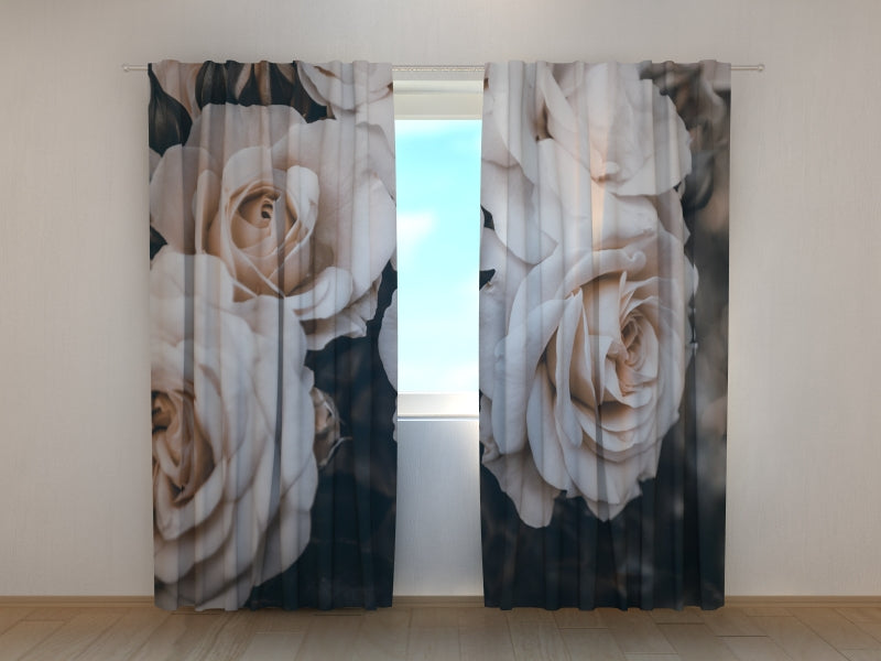 Fotocortina Hermosas rosas pastel en el jardín