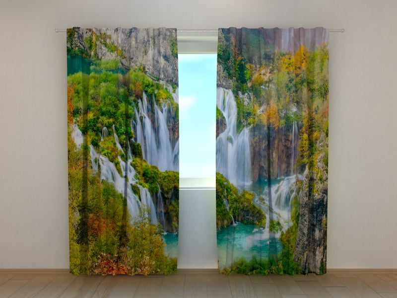 Photo Curtain Beautiful Waterfalls in Croatia