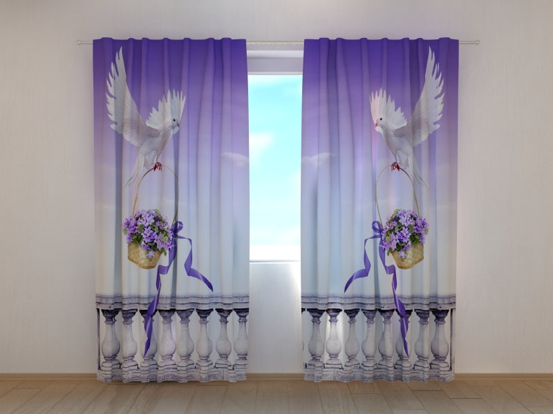 Photo Curtain Beautiful Dove