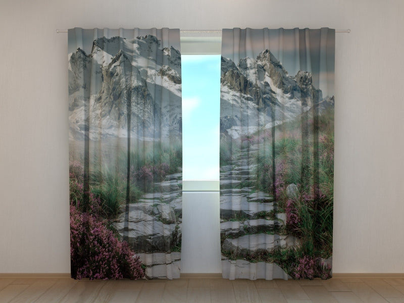 Photo Curtain Beautiful Summer Fog in the Mountains