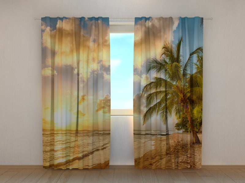 Photo Curtain Beautiful sunset on a Barbados