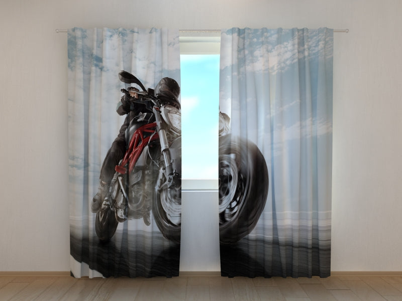 Photo Curtain Biker on Mountain Highway
