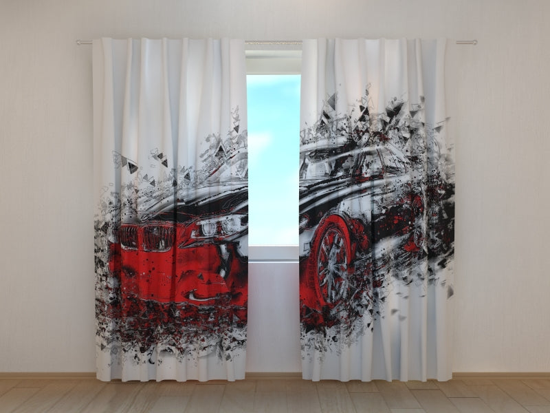 Photo Curtain Black Art Car
