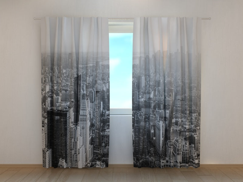 Photo Curtain Black and White Manhattan