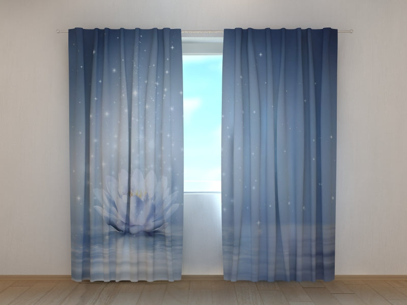 Photo Curtain Blue Water Lily