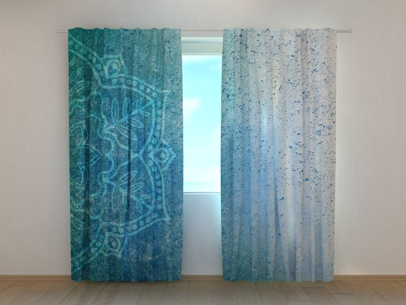 Rideau Photo Mandala Bleu