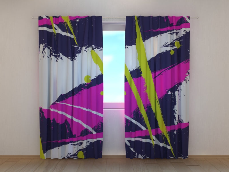 Photo Curtain Bright Watercolor Abstraction