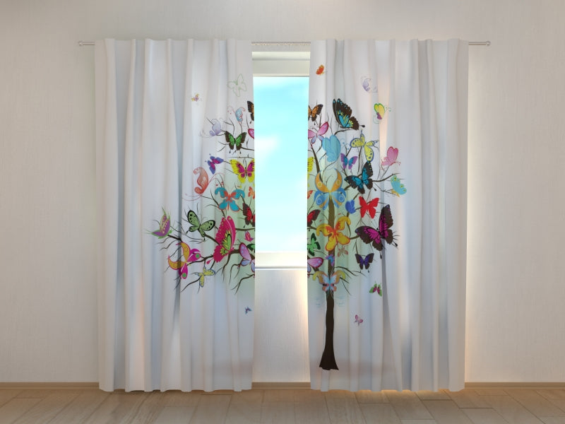 Photo Curtain Butterfly Tree