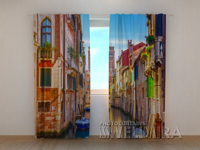 Photo Curtain Canal of Venice - Wellmira