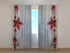 Photo Curtain Christmas Red Star 2