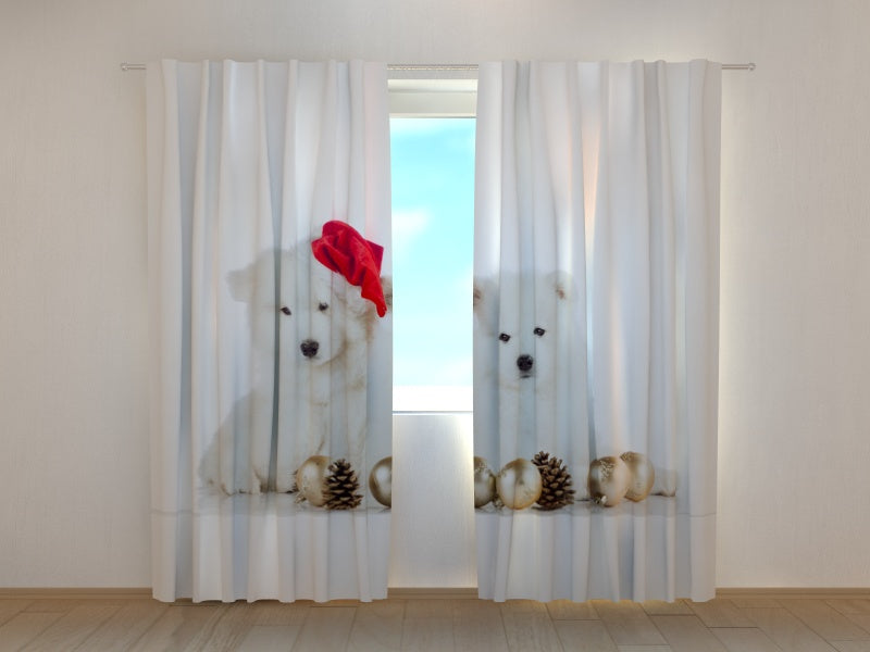 Photocurtain Christmas Puppies - Wellmira