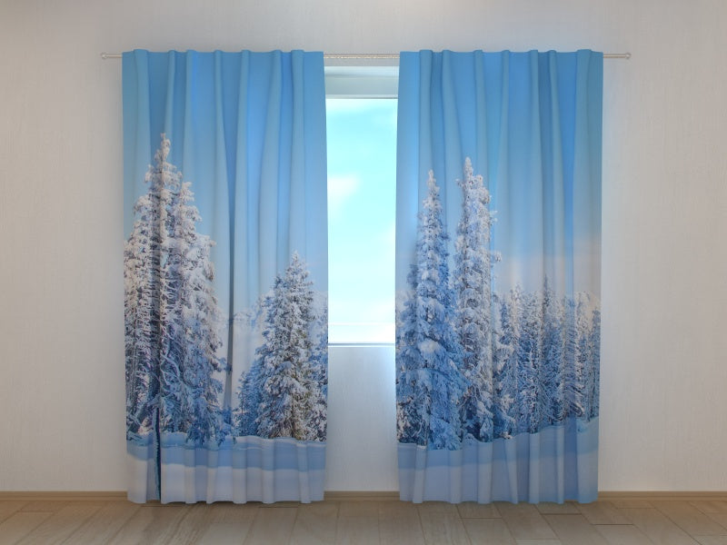 Photo Curtain Christmas Forest
