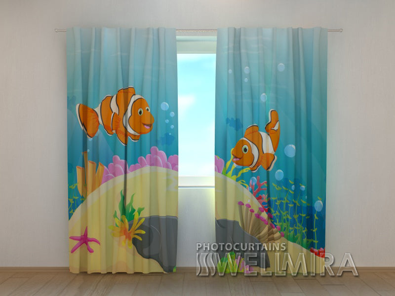 3D Curtain Clownfishes - Wellmira