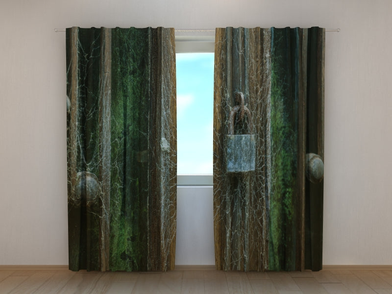 Rideau photo toile d'araignée sur une ancienne écluse