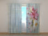 Photo Curtain Colorful Lilies on Wood