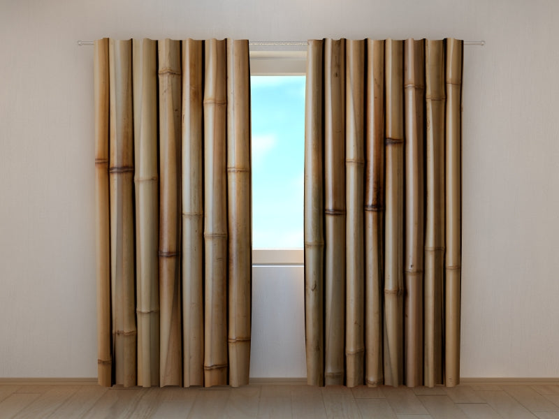 Photo Curtain Dry Brown Bamboo