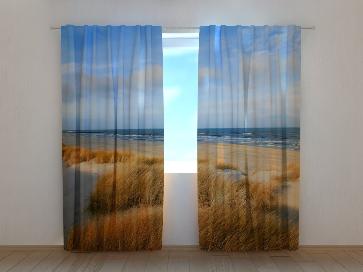 Photo Curtain Dunes on the Baltic Sea Shore - Wellmira