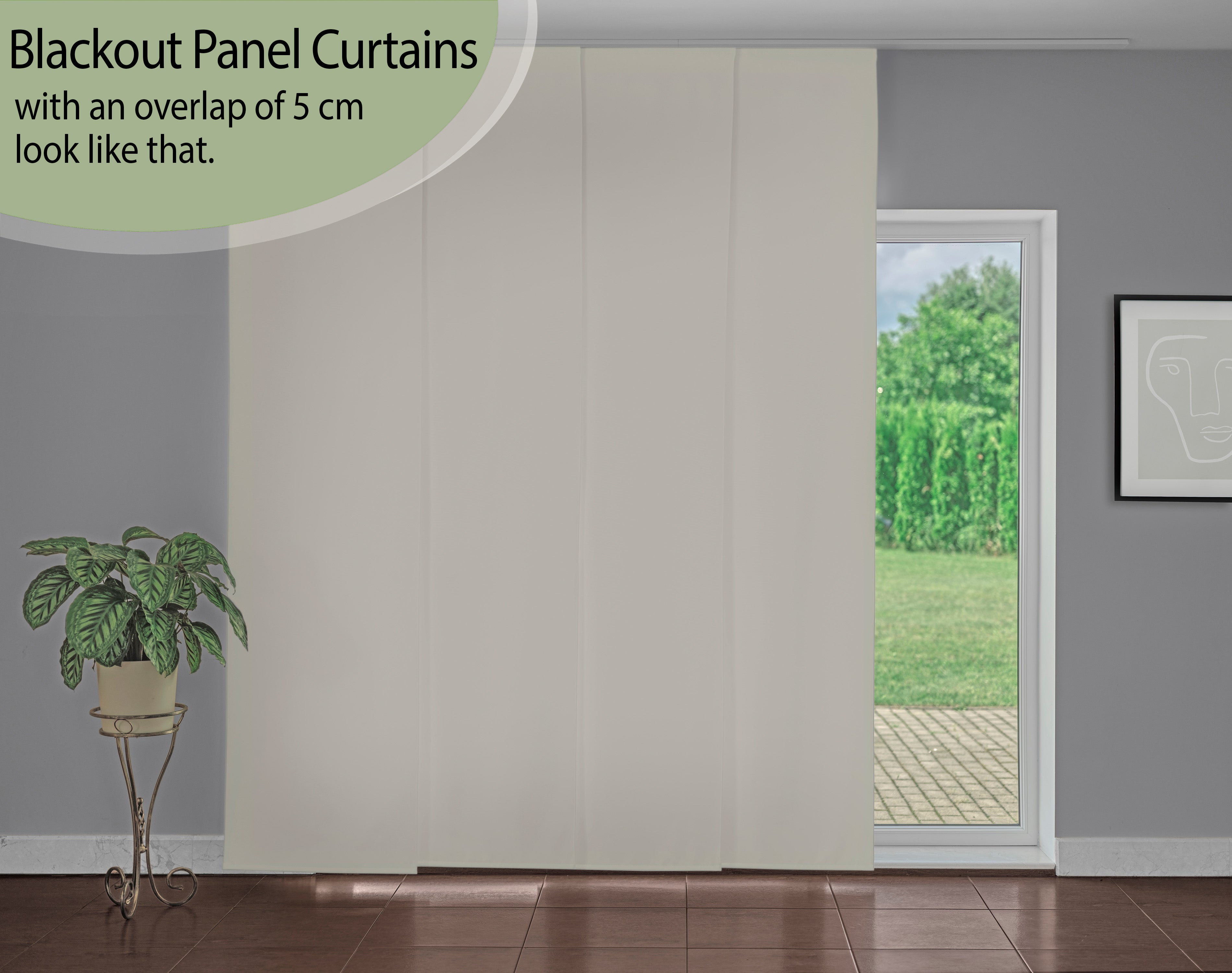White Color Blackout Panel Curtain