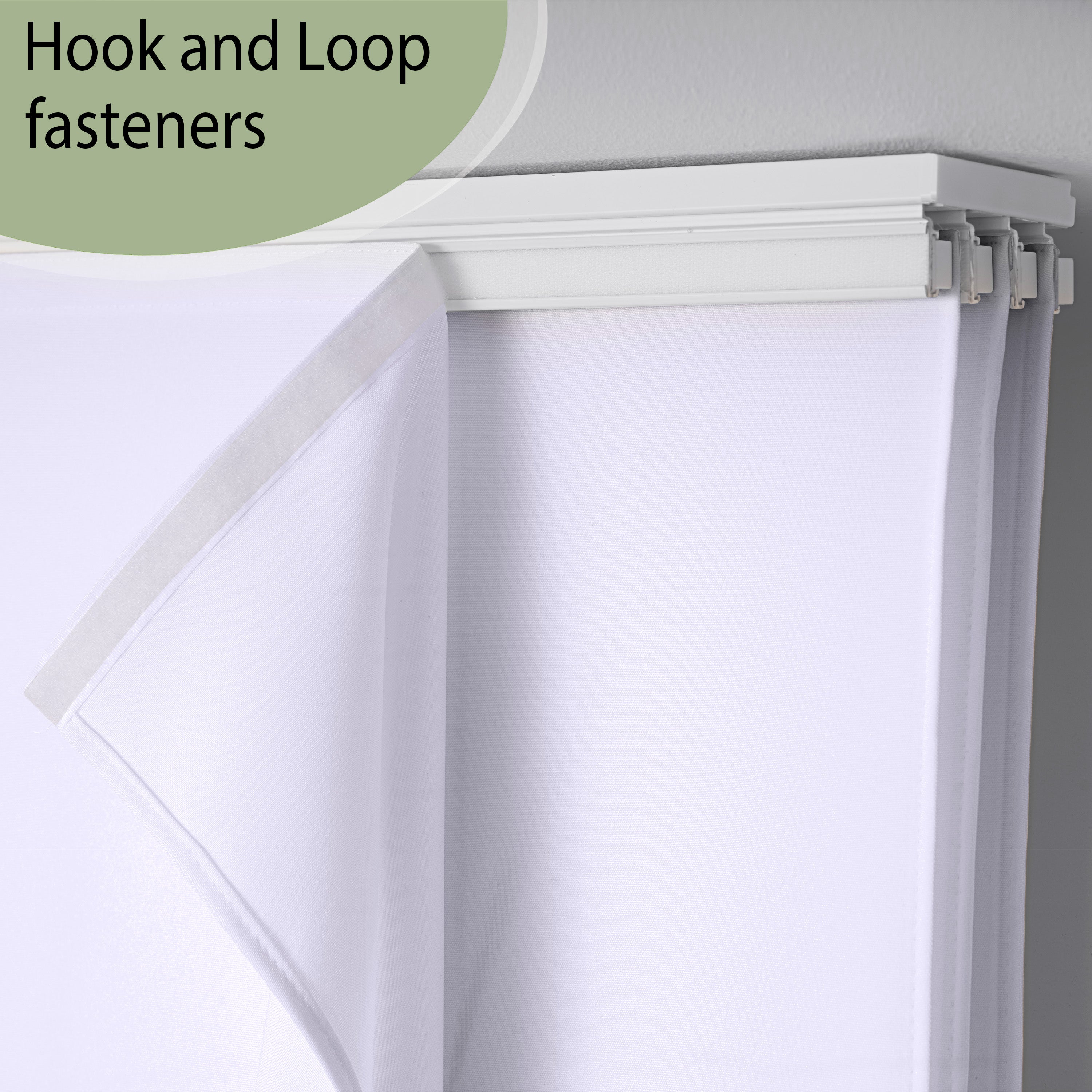 White Color Screen Panel Curtain