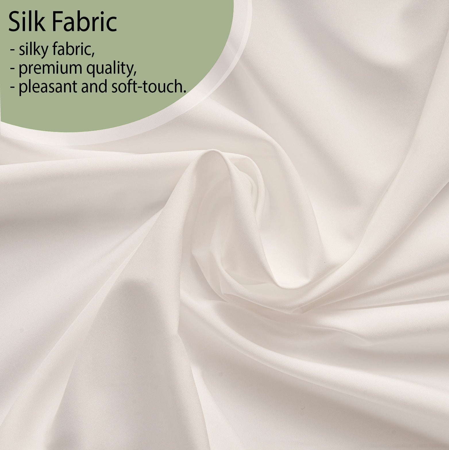 White Color Silk Panel Curtain