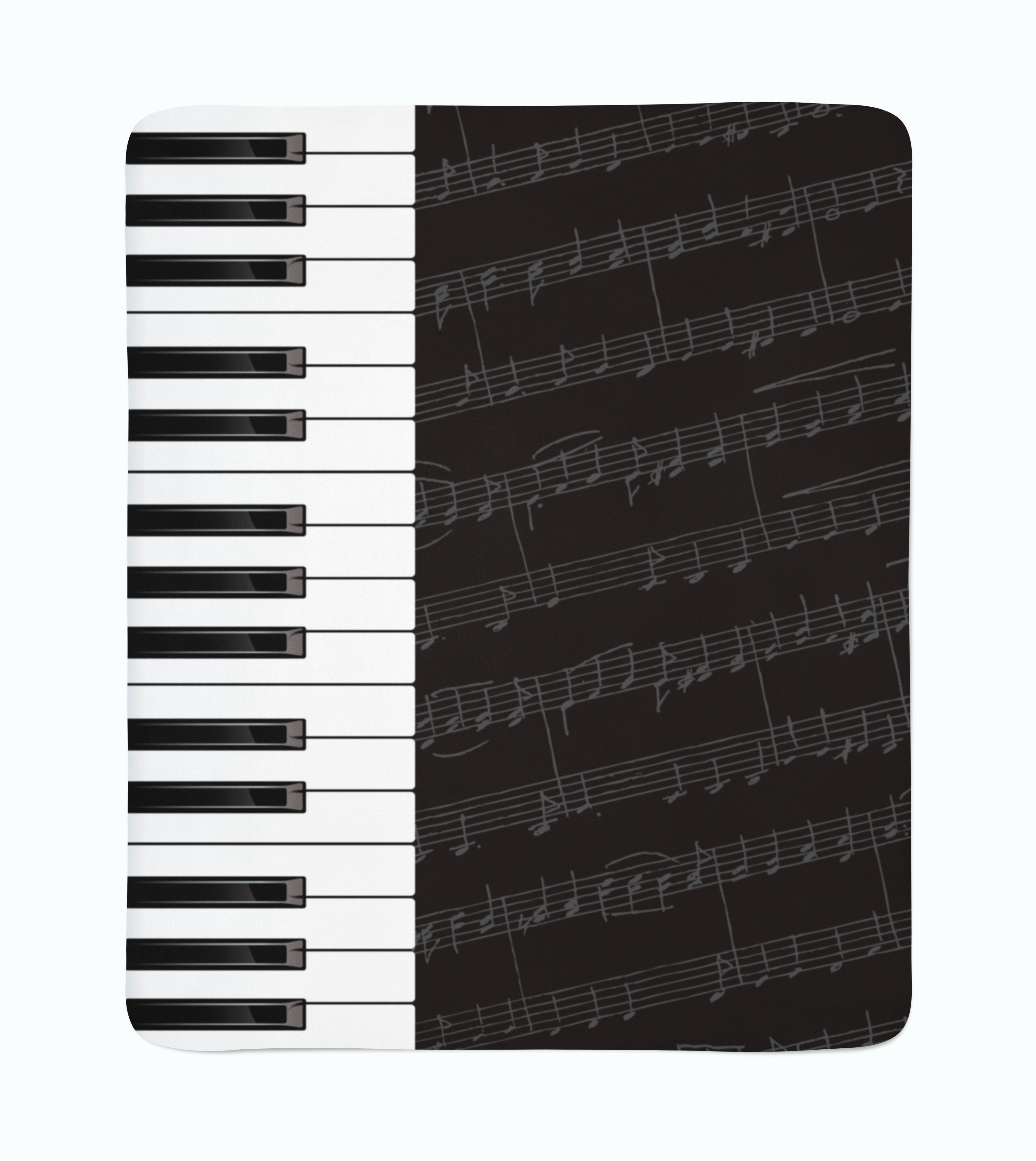 Fleece Blanket Piano Keys